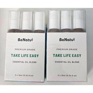 Pack of 2 BeNatu Premium Grade Take Life Easy Essential Oils Roll On Men/Women